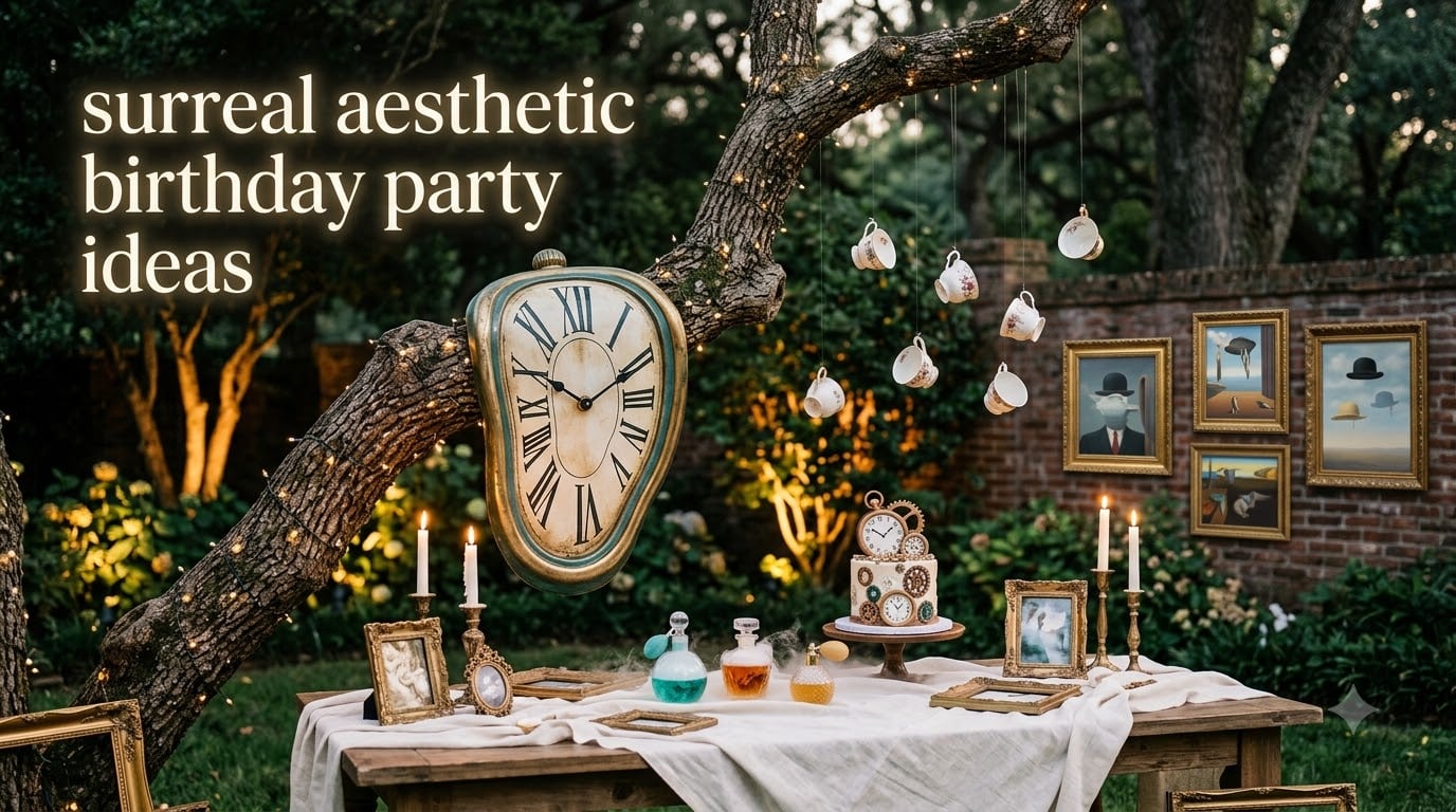surreal aesthetic birthday party ideas
