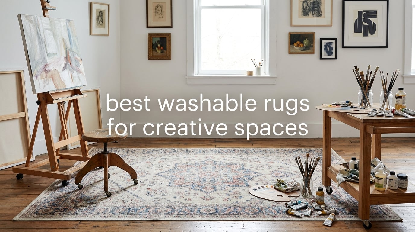 best washable rugs for creative spaces