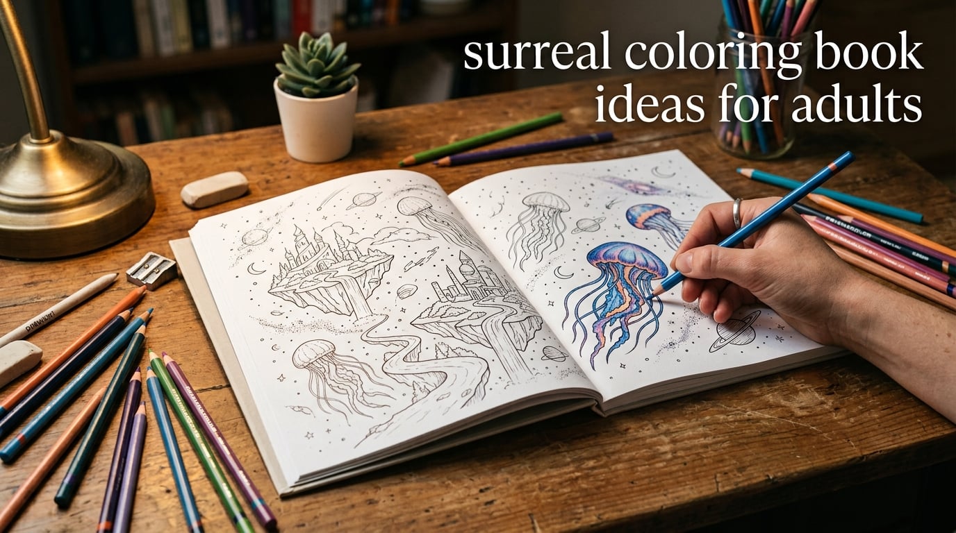 surreal coloring book ideas for adults