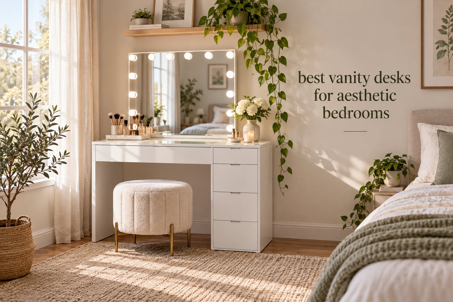 best vanity desks for aesthetic bedrooms