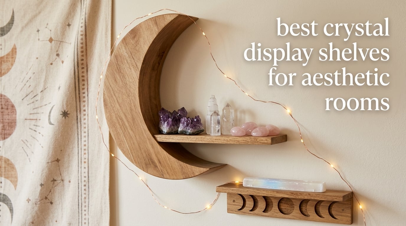 best crystal display shelves for aesthetic rooms