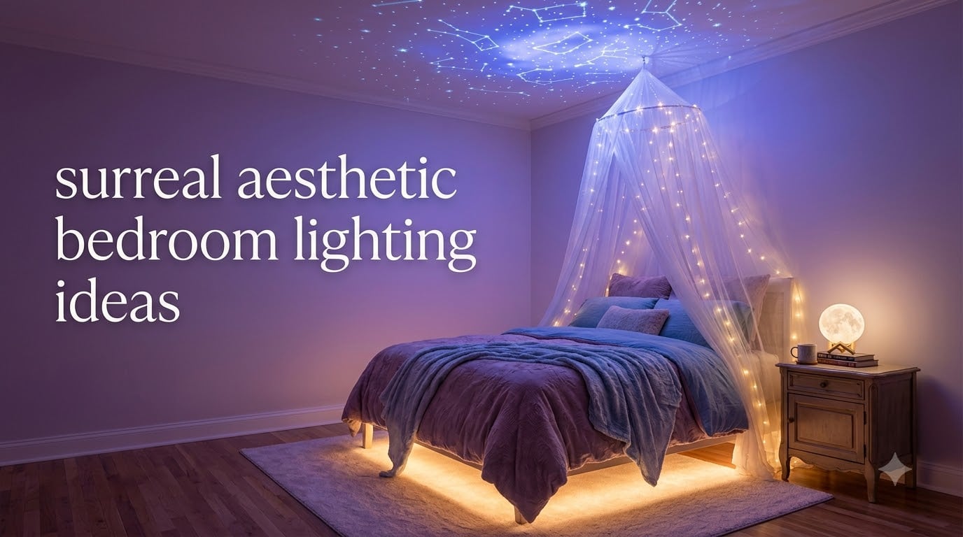 surreal aesthetic bedroom lighting ideas