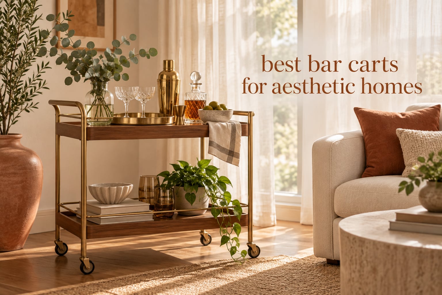 best bar carts for aesthetic homes