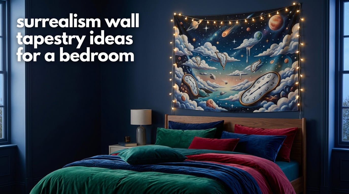 surrealism wall tapestry ideas for a bedroom
