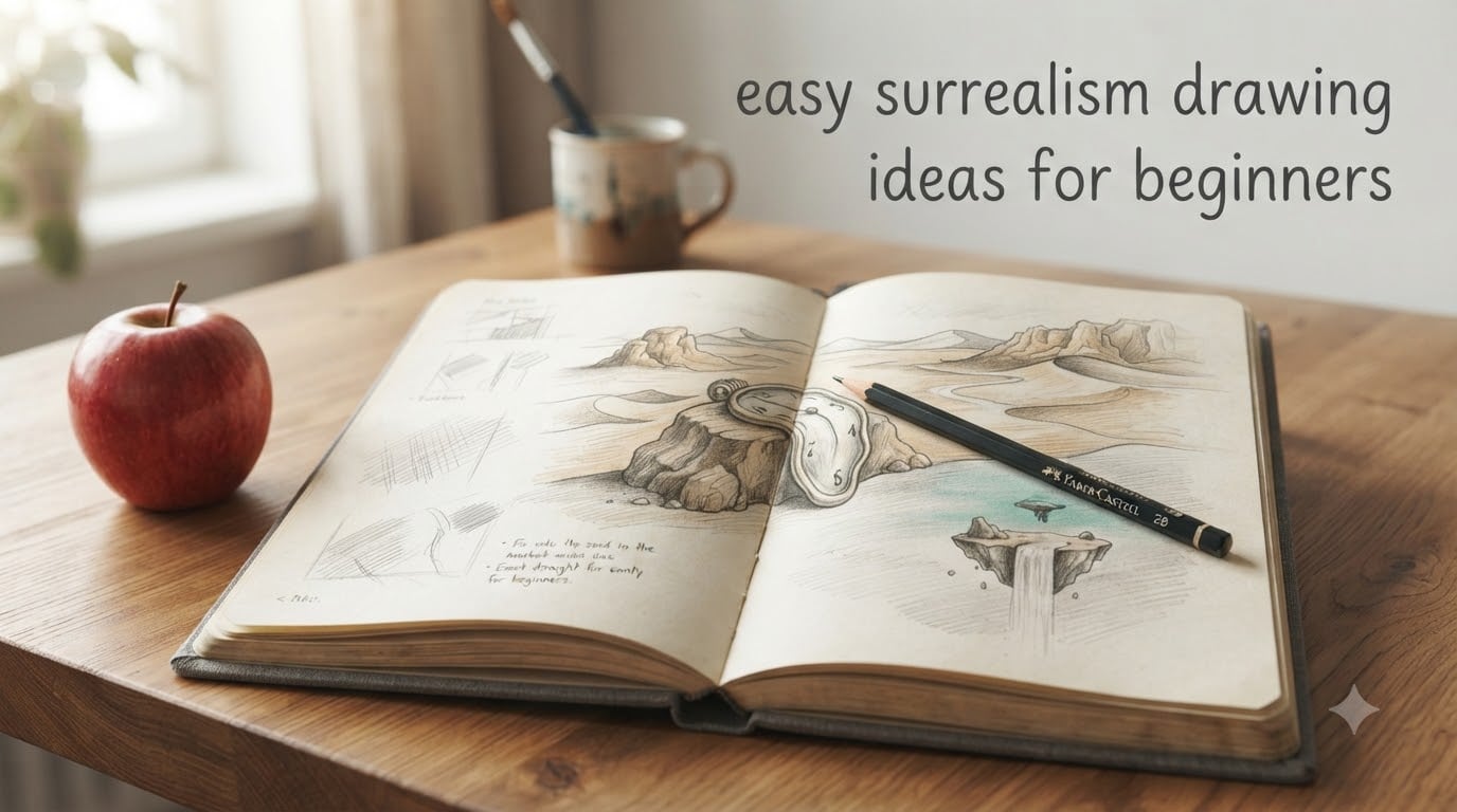 easy surrealism drawing ideas for beginners