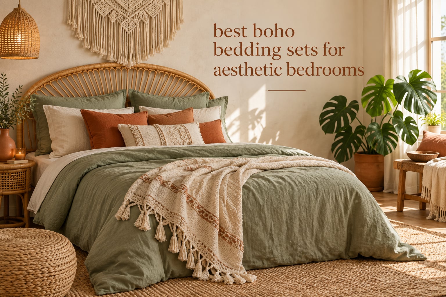 best boho bedding sets for aesthetic bedrooms