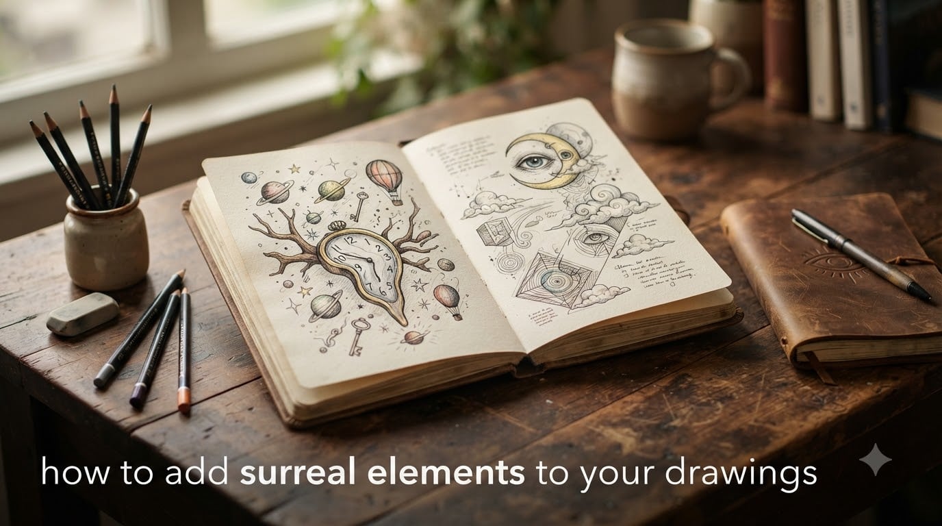 how to add surreal elements to your drawings