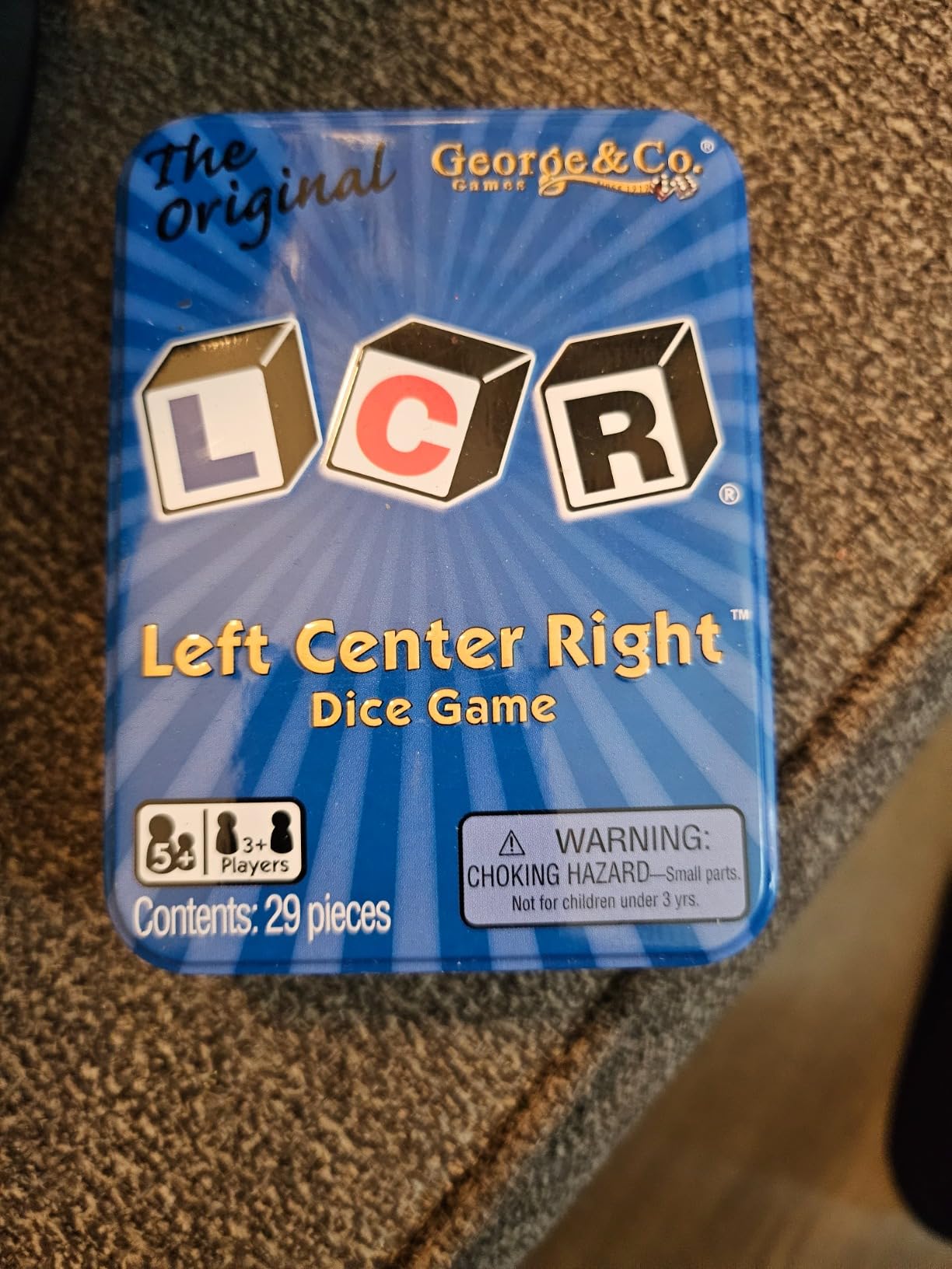 LCR® Left Center Right™ Dice Game - Blue Tin customer photo 1