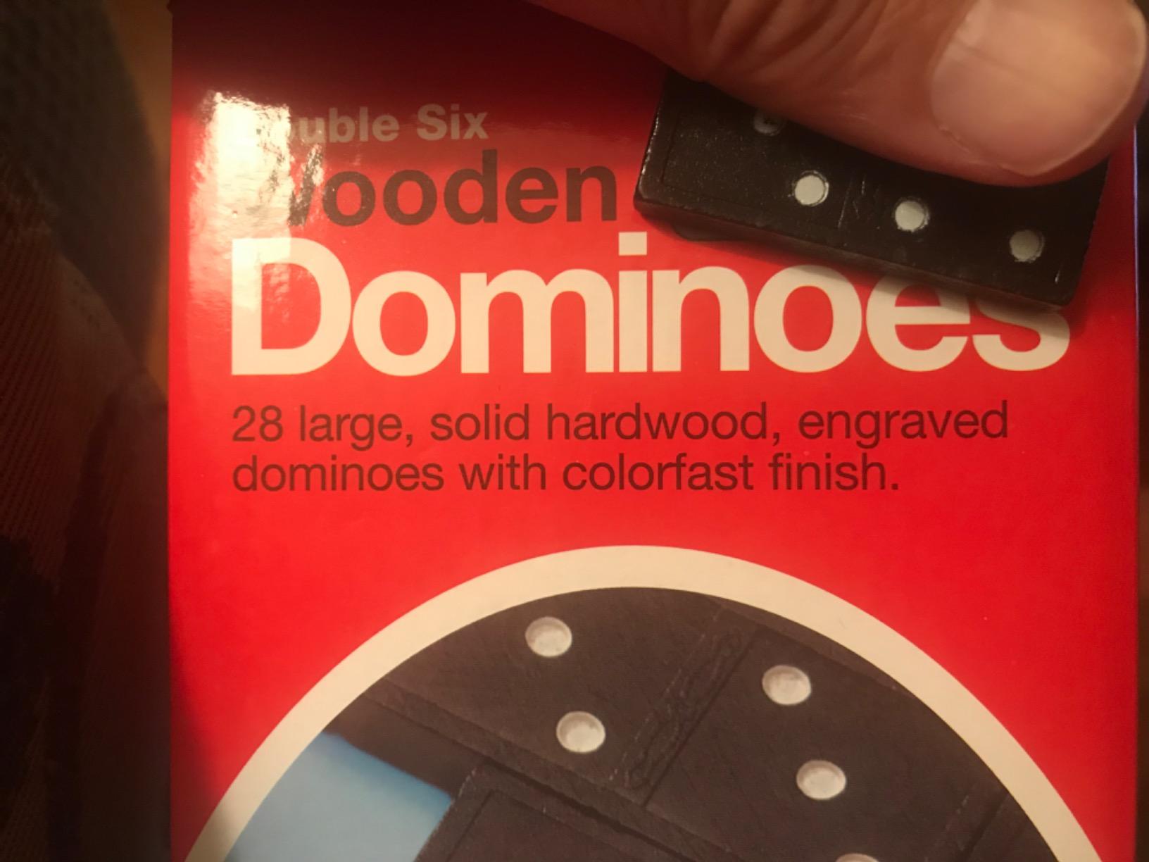 Pressman Toy Double Six Wooden Dominoes, 28 Pieces Wooden Dominoes Six customer photo 1
