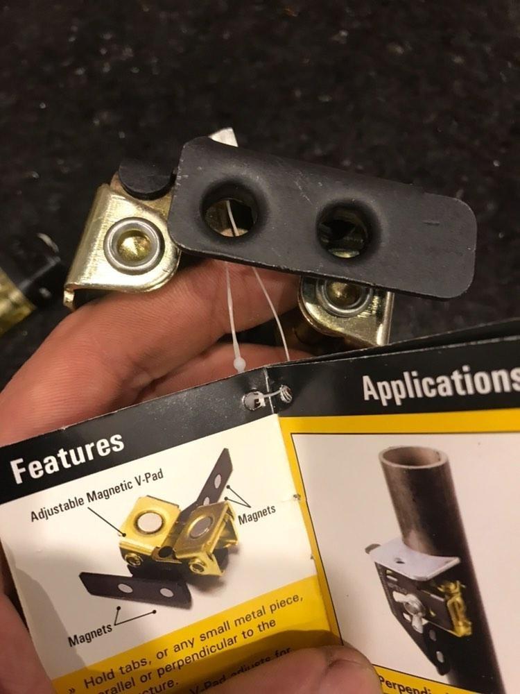 Adjustable Magnetic Tab Holder, Vertical/Horizontal Tab Holding, Adjustable V-Pads, Max Pull Force: 18 LBS, Tack Welding Tool, Patented Design, MFT10 customer photo 2