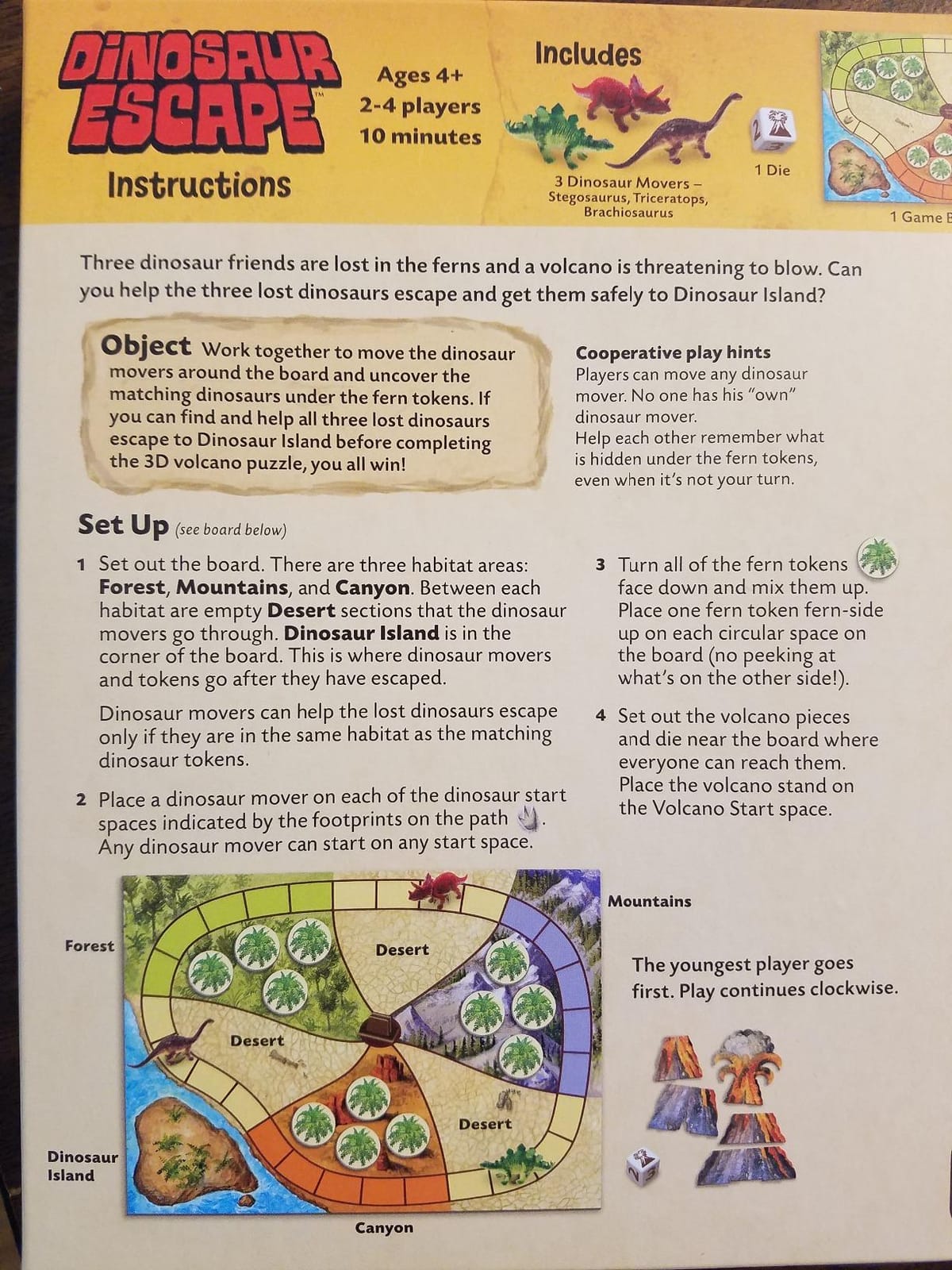Peaceable Kingdom Dinosaur Escape Cooperative Memory Game of Logic and Luck for 2 to 4 Kids Ages 4+ customer photo 2