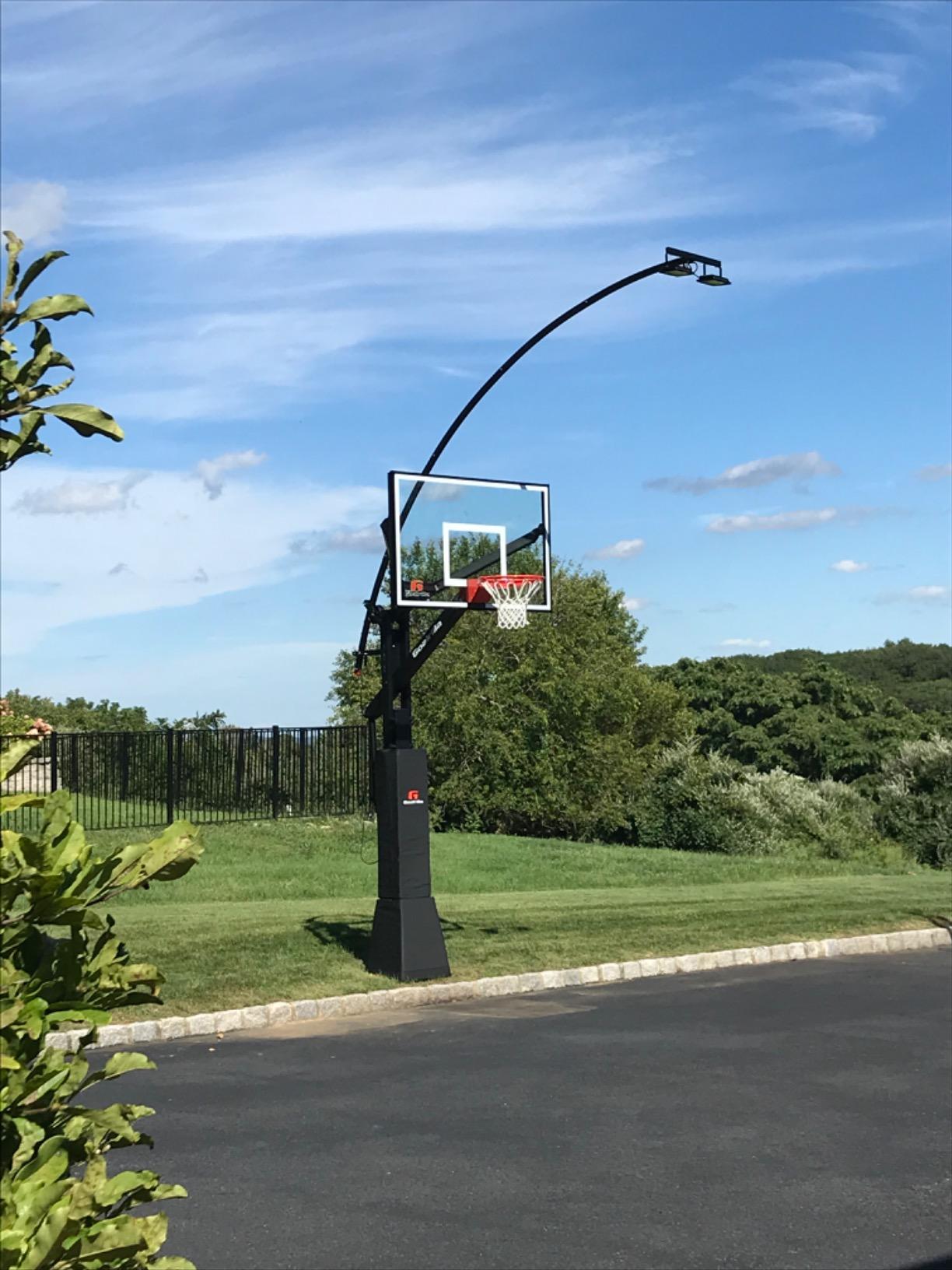 Goalrilla Basketball Hoops with Tempered Glass Basketball Goal Backboard, Black Anodized Frame, and In-ground Anchor System customer photo 1
