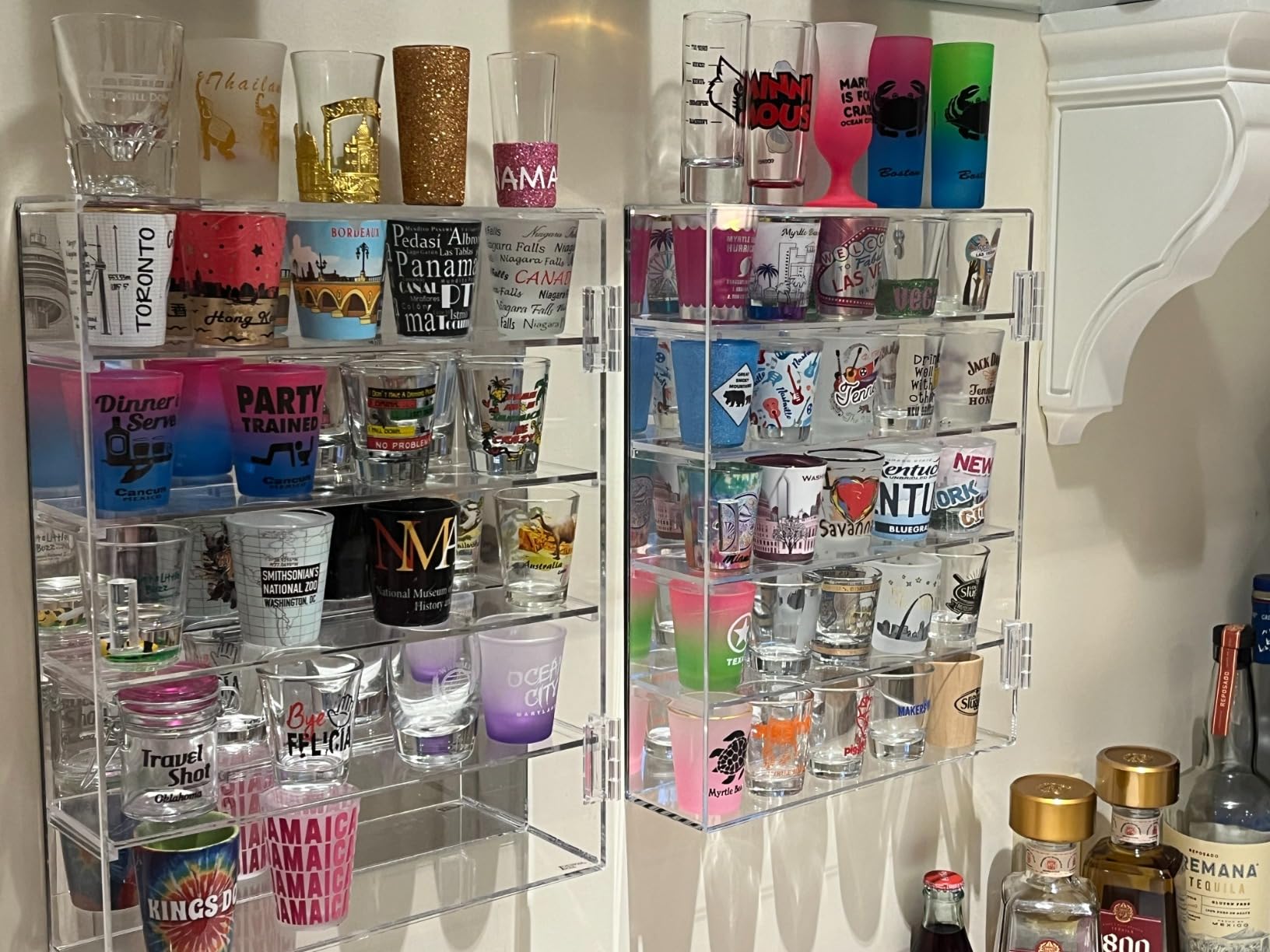 Ikee Design Mirror Back Acrylic Wall-Mountable Display Case with 4 Shelves customer photo 2