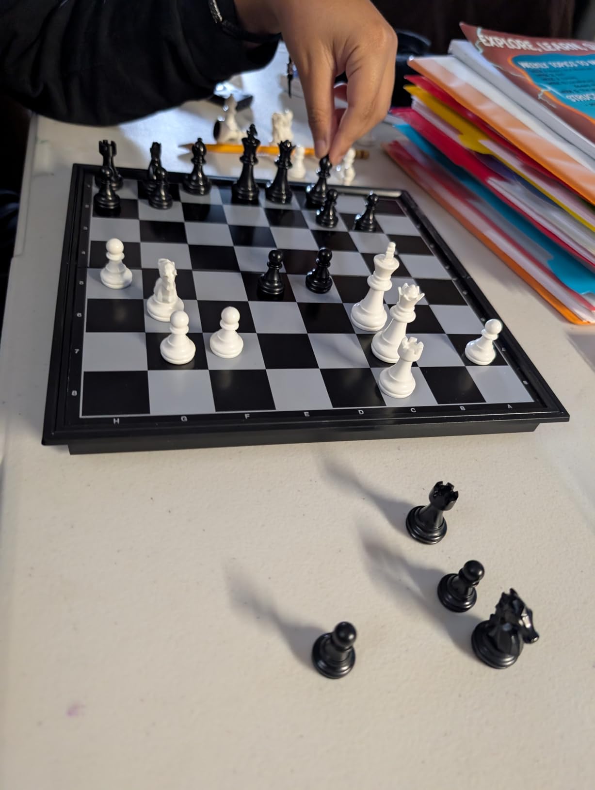 Chess Armory Travel Chess Set 9.5 Inches Magnetic Board customer photo 2