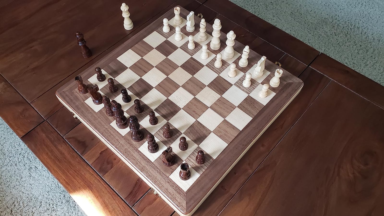 Chess Armory 15 Inch Magnetic Wooden Chess Set with Folding Board customer photo 1