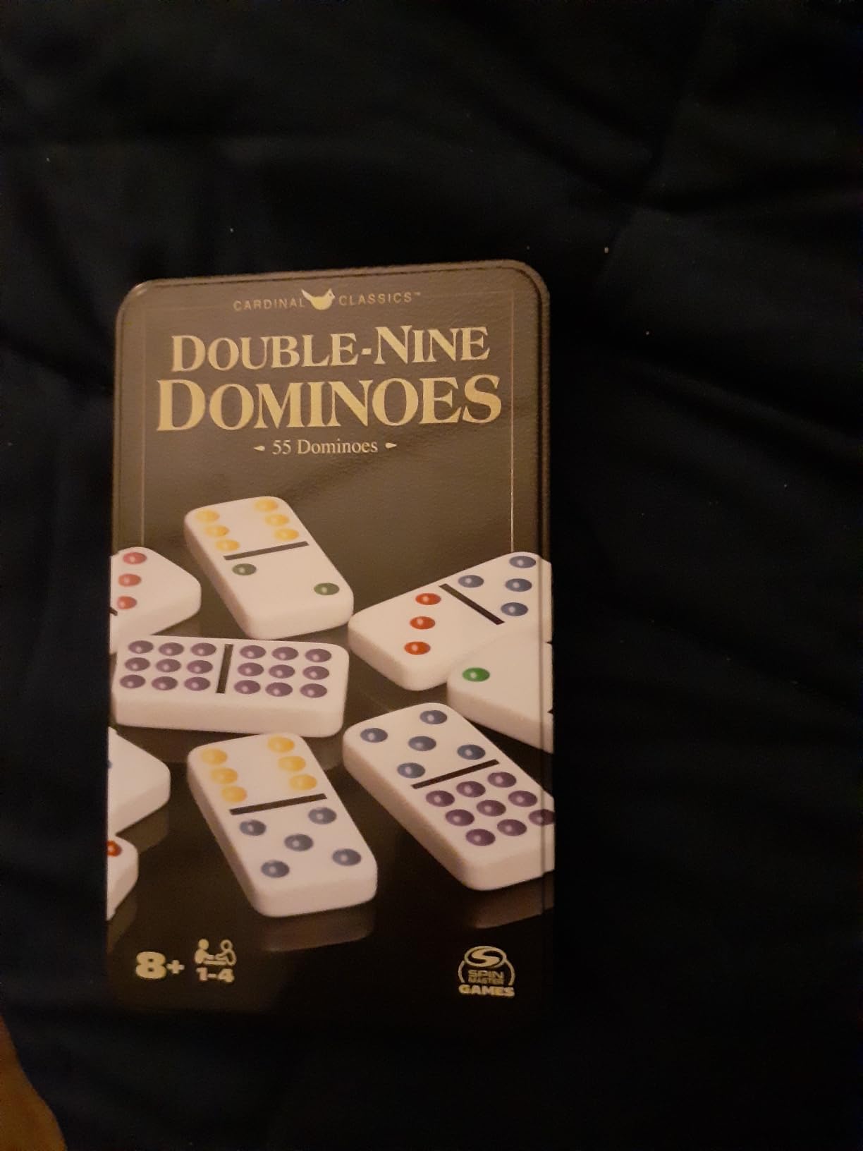 Spin Master Games Double 9 Dominoes Set in Storage Tin Classic Tile Game customer photo 1