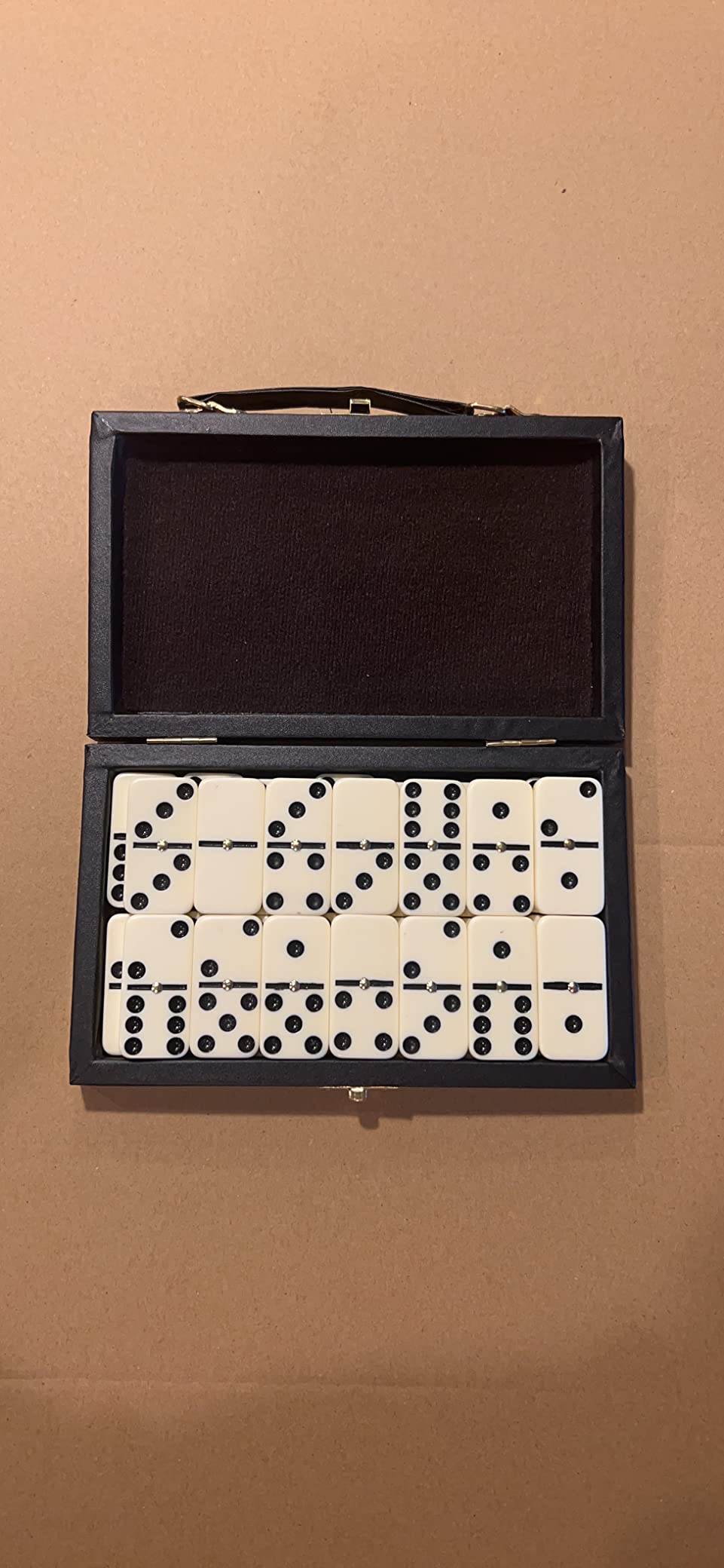 Kicko Premium Classic Domino Set - Jumbo - Double Six - 28 Thick Pieces in Durable Wooden Vegan Leather Box for Boys, Girls, Adults, Kids Party Favors and Game Night Use - Up to 2-4 Players customer photo 1