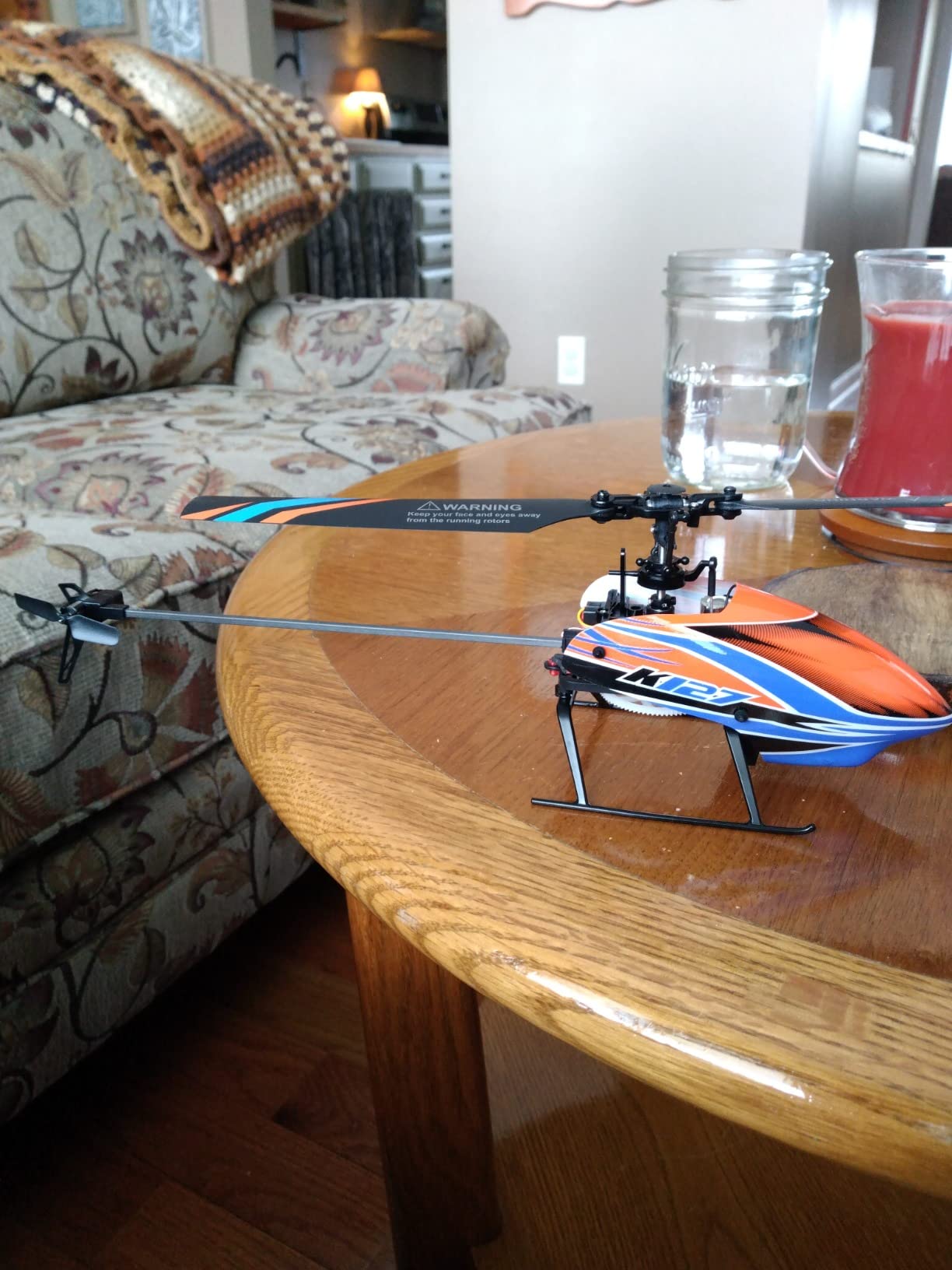 GoolRC RC Helicopter, WLtoys XK K127 Remote Control Helicopter, 4 Channel RC Aircraft with 6-Axis Gyro, Altitude Hold, One Key Take Off/Landing, Easy to Fly for Beginners, Include 3 Batteries customer photo 2