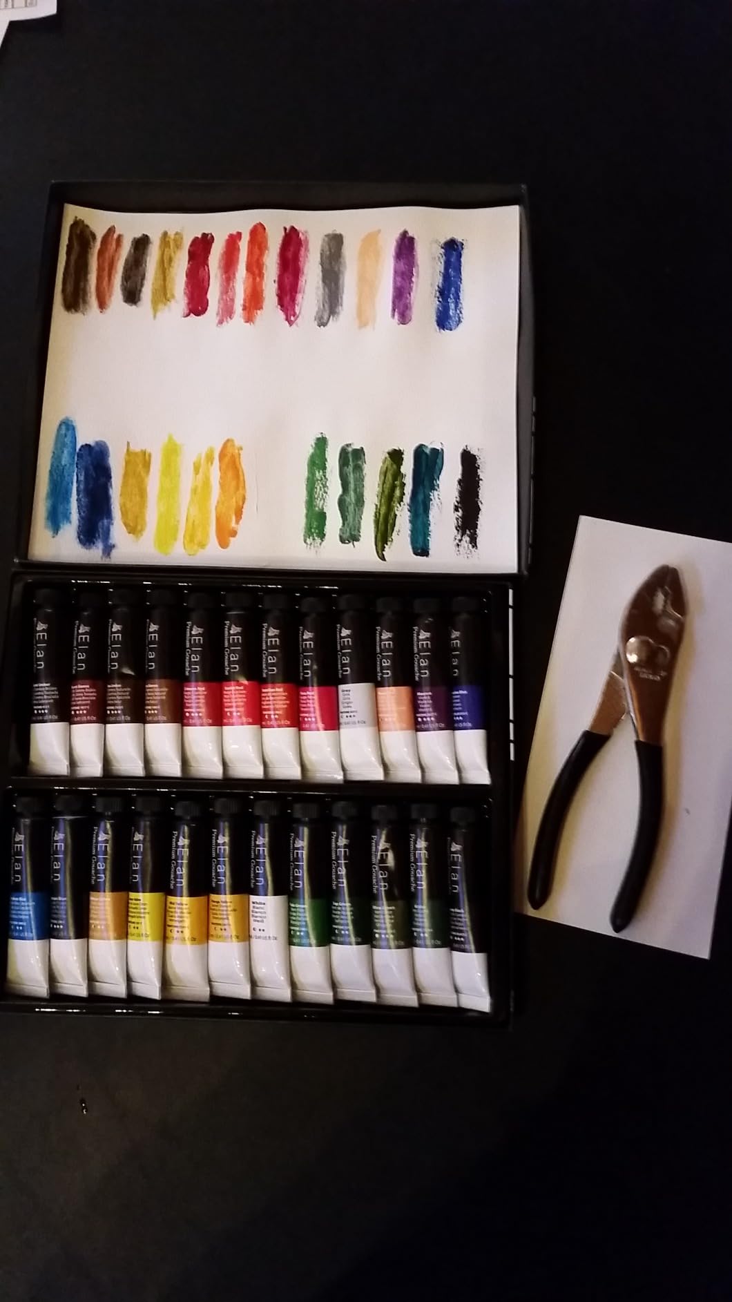 Elan Professional Gouache Paint Set, 24 Rich Colors Gouache Paint Tubes 0.4fl oz, Mini Tubes for Canvas & Crafts, Art Paints for Adults customer photo 1