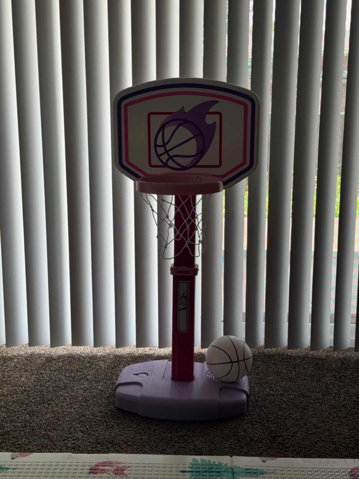 JOYIN Toddler Basketball Hoop Indoor, Adjustable Basketball Goal for Kids with 4 Balls, Game Toys for Playroom Pool Outdoor, Birthday Gift for Baby Boys Girls Age 1 2 3 4 - Air Pump Included customer photo 1