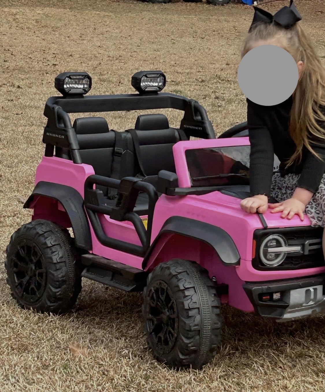 First Ride On 24V Ride on Toys for Big Kids, Licensed Ford Bronco Raptor Electric Car 2 Seater with Remote Control, Kids Ride on Cars w/ 2-Seater, 4.3 Mph Max Speed, Soft Start Function (24V, Black) customer photo 2