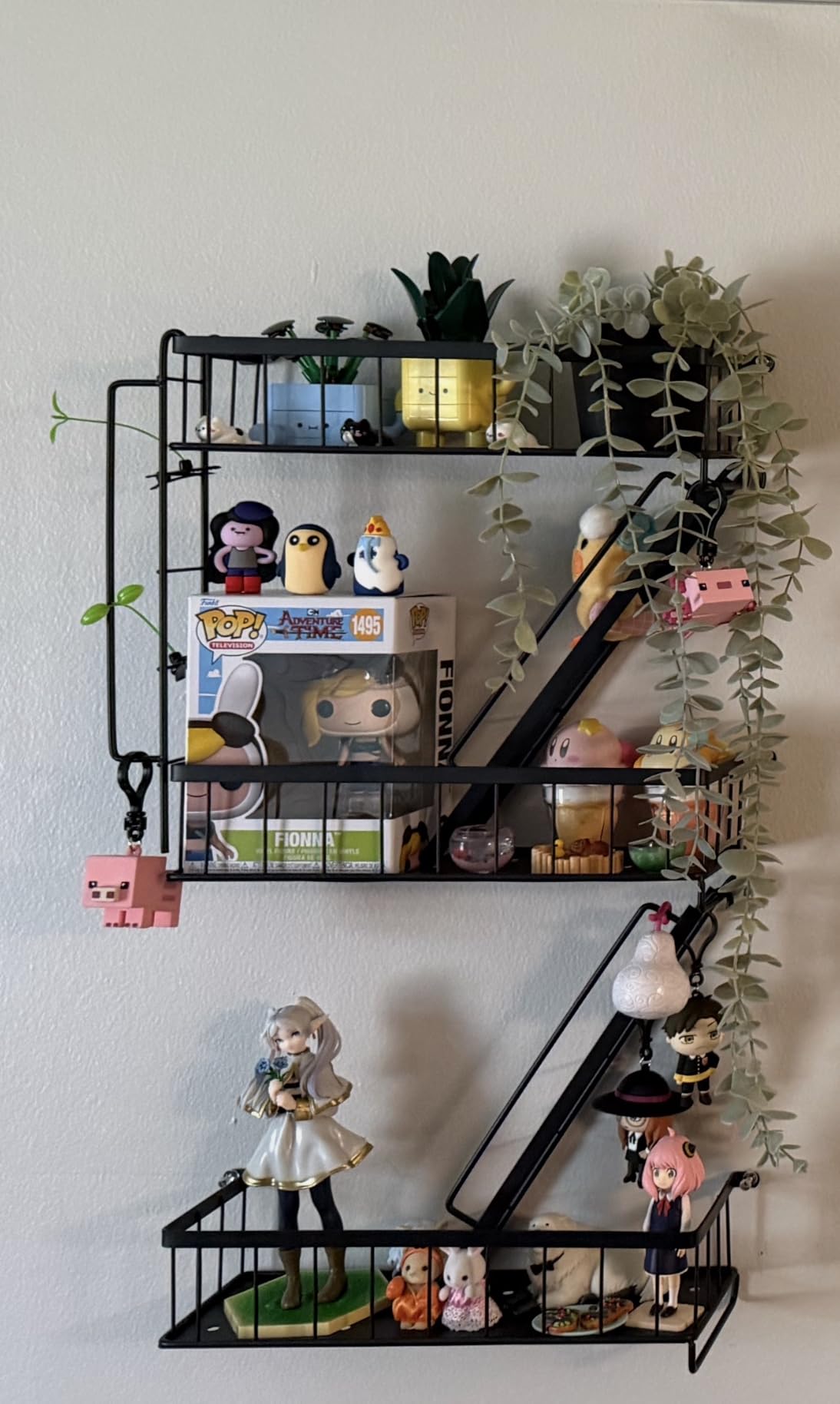 SweetSage Fire Escape Wall Shelf, Modern City Corner Wall Decorative Action Figure Metal Display with Mini Shelf, Black 2.5 Tier customer photo 2