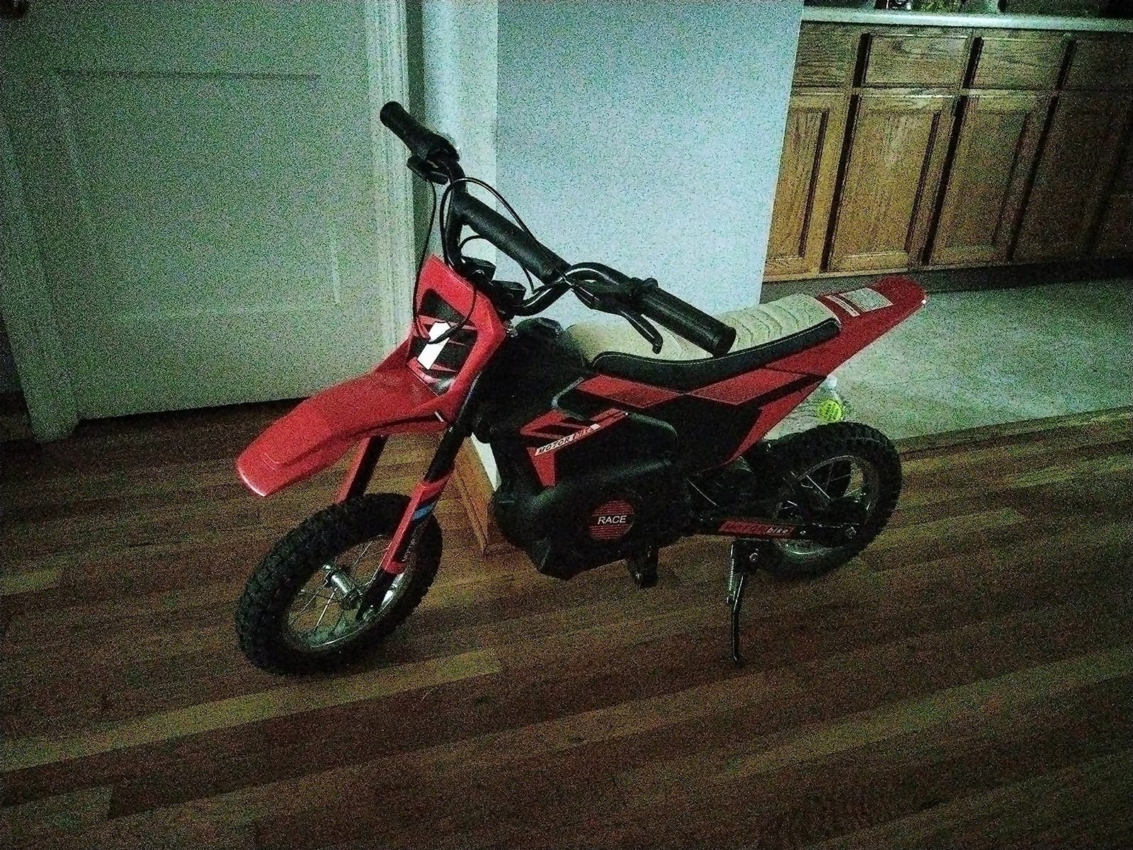 Blitzshark 36V 650W Kids Electric Dirt Bike Off-Road Motocross Ultra Powerful Motorcycle, with 17 MPH MAX Speed, Rubber Tire,Twist Grip Throttle, Dual Suspension & Brakes, Leather Seat, SRK-MC20 Pro customer photo 2