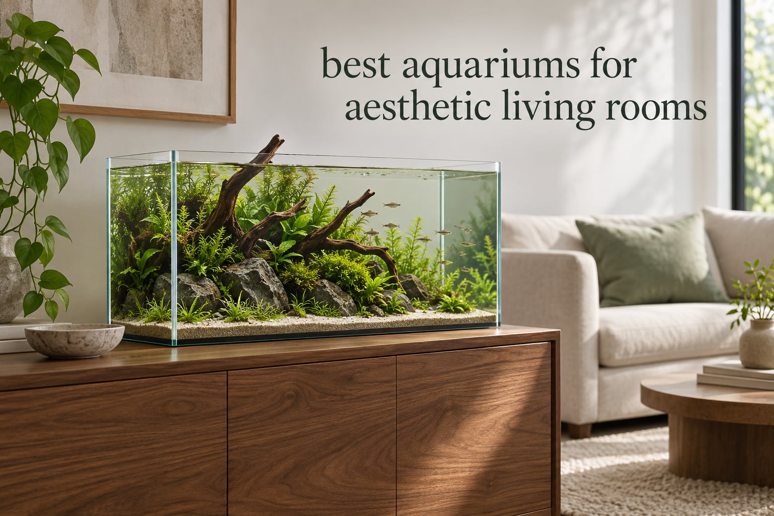 best aquariums for aesthetic living rooms