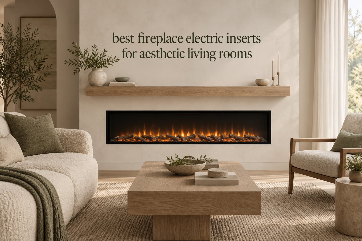 best fireplace electric inserts for aesthetic living rooms