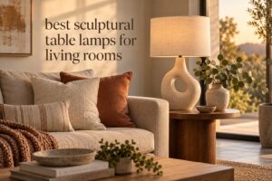 best sculptural table lamps for living rooms